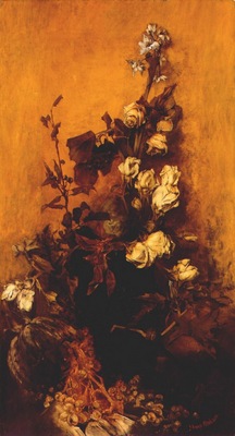 makart still life with roses 19th c
