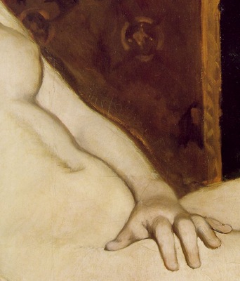 Manet Olympia, 1863, 130 5x190 cm, Detalj Musee dOrsay, P