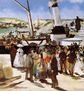 Manet Edouard Departure of ship to Folkstone Sun