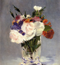 manet edouard flowers in a crystal vase