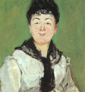 Manet Portrait of a Lady with a Black Fichu, 1878, oil on ca