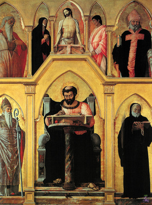 Mantegna 012 St Luke Polyptych 1453 1455 detail