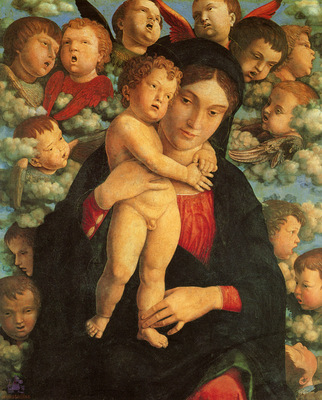 mantegna 050 virgin with child and cherubim 1480