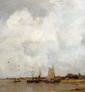 Maris Jacob Fisher ships on a river Sun