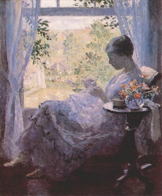 melchers young woman sewing c1923