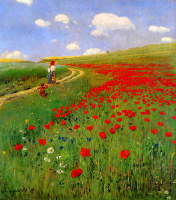 Merse Pl Szinyei Meadow with poppies Sun