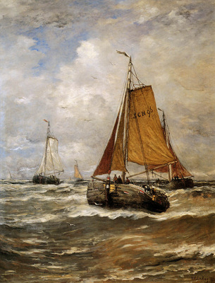 Mesdag Hendrik Willem Incoming Ships Sun