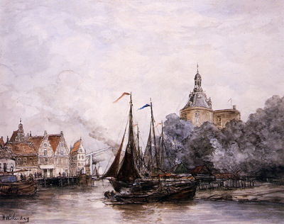 Mesdag Hendrik Willem The Port Of Enkhuizen Sun