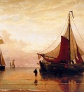Mesdag H Sunset on Dutch coast Sun