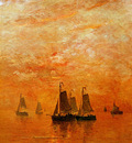 Mesdag Hendrik Willem Evening Colours Sun