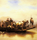 Meyerheim Wilhelm Alexander The Ferry Crossing