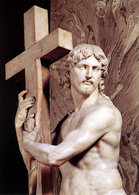 Michelangelo Christ Carrying the Cross detail1