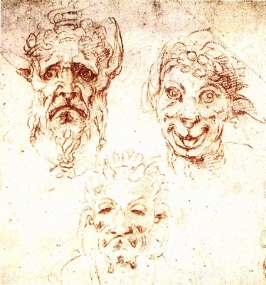 michelangelo studies of grotesques