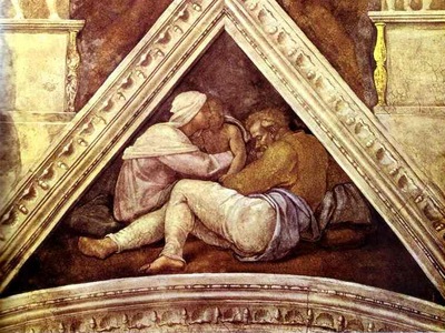 Michelangelo The Ancestors of Christ; Josias, Jechonias and Salathiel