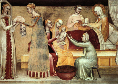 Giovanni da Milano The birth of the virgin, 1365, Rinuccini