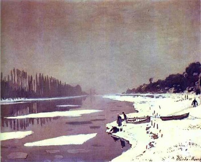 Claude Monet Ice on the Seine near Bougival