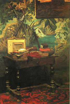 Monet A Corner of the Studio, 1861, oil on canvas, Musee dO