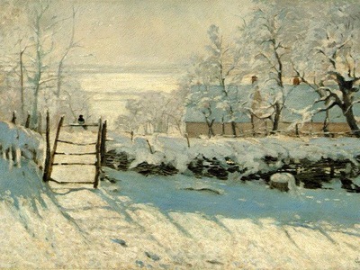 Monet Magpie, Snow Effect, Outskirts of Honfleur