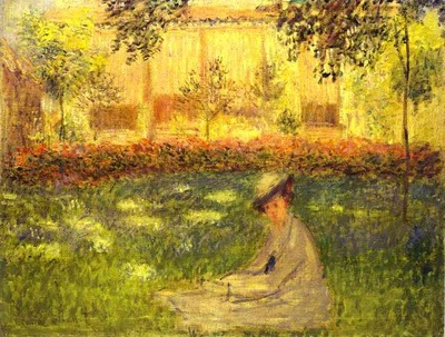 Monet Woman Sitting in a Garden