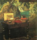 Monet A Corner of the Studio, 1861, oil on canvas, Musee dO