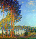 Monet Claude Peupliers au bord de lEpte Sun
