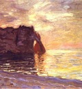 Monet Etretat  The End of the Day