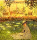 Monet Woman Sitting in a Garden