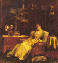 Munkacsy Mihaly A Lady Seated In An Elegant Interior