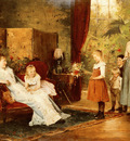 Munkacsy Mihaly The Fete Of The Lady Of The Manor