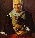 Bartolome Esteban Murillo Old Woman with a Hen
