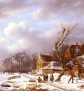 Noter Pierre Francois de Gathering Wood In A Winter Landscape