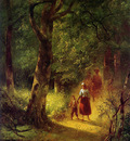 Nuyen Wijnand Figures in a forest Sun