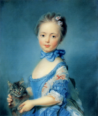 kb Perronneau Jean Baptiste A Girl with a Kitten