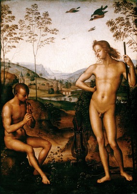 Perugino Apollo and Marsyas, ca 1495, 39x29 cm, Louvre