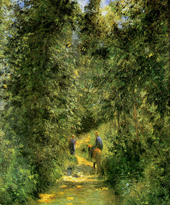 Pissarro Camille Path in the woods in summer Sun