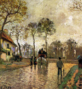 Pissarro Camille Stagecoach to Louveciennes Sun