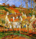 Pissarro Camille The red roofs Sun