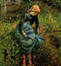 Pissarro The Shepherdess Young Peasant Girl with a Stick ,