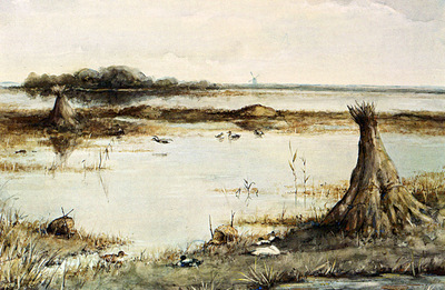 Poggenbeek Geo Ducks In A Landscape Near Kortenhoef