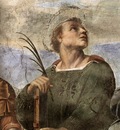 Raffaello Stanze Vaticane La Disputa detail [06]