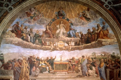 The Dispute of the Holy Sacrament, Raphael, 1511 1600x1200