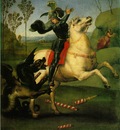 Raffaello St  George Fighting the Dragon, 1505, 30x26 cm, Lo