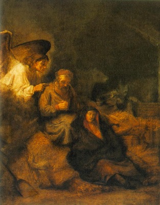 REMBRANDT THE DREAM OF ST JOSEPH 1650 55 MUSEUM OF FINE ARTS