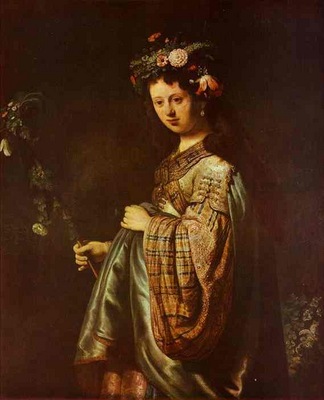 Rembrandt Saskia as Flora