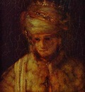 Rembrandt Assuerus  Detail of Assuerus, Haman and Esther