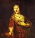 Rembrandt Saskia at Her Toilet