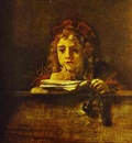 Rembrandt The Artists Son Titus at His Desk