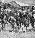 Fr 037 Crow Indians Fire into the Agency FredericRemington sqs