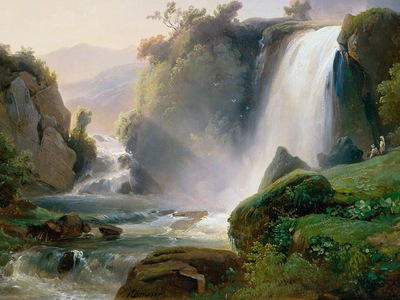Tivoli Waterfall, Jean Charles Joseph Remond 1600x1200 I
