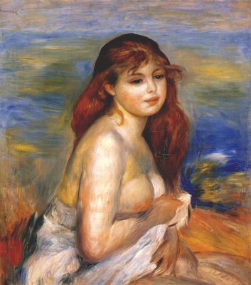 renoir bathing woman c1883